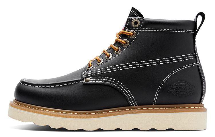 Мужские ботинки Dickies Martin кожаные с прострочкой без утепления, черный — фото 2