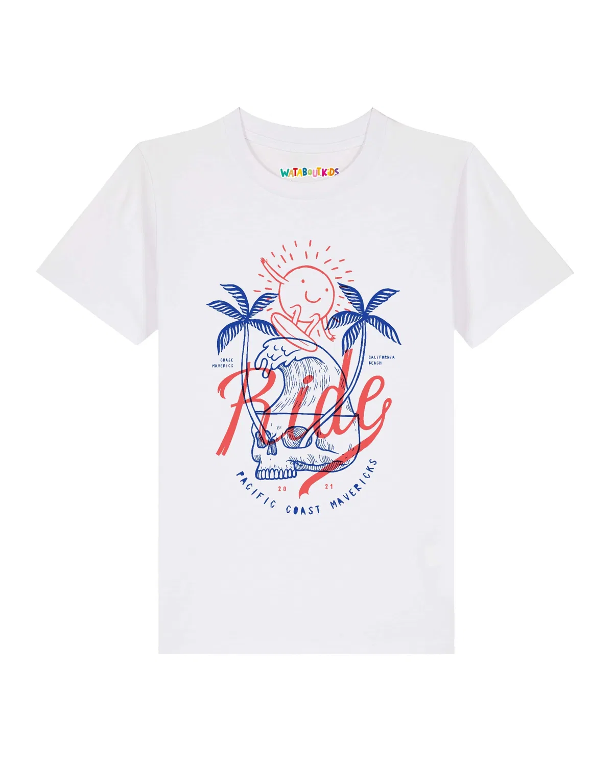 Футболка 'Ride the waves' Watabout.Kids, White