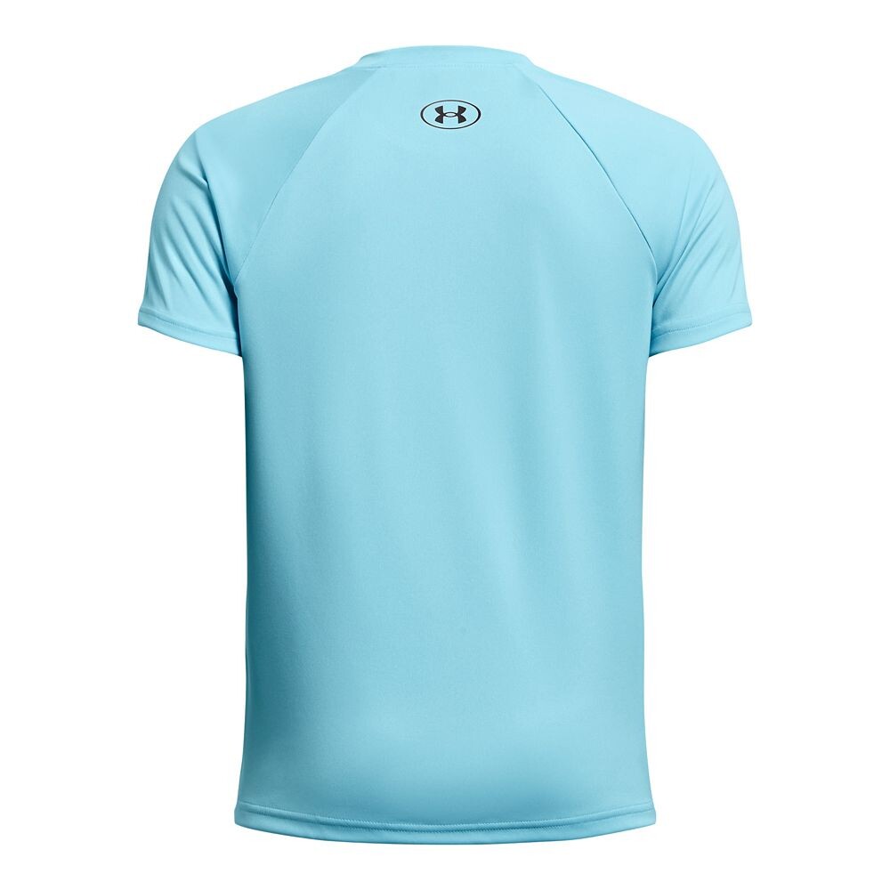 Футболка Under Armour с большим логотипом и техническим графическим рисунком для мальчиков 8–20 лет, красный — фото 2