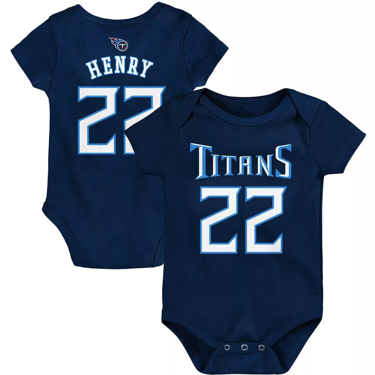 

Боди Infant Derrick Генри Navy Tennessee Titans Mainliner Имя и номер игрока Outerstuff