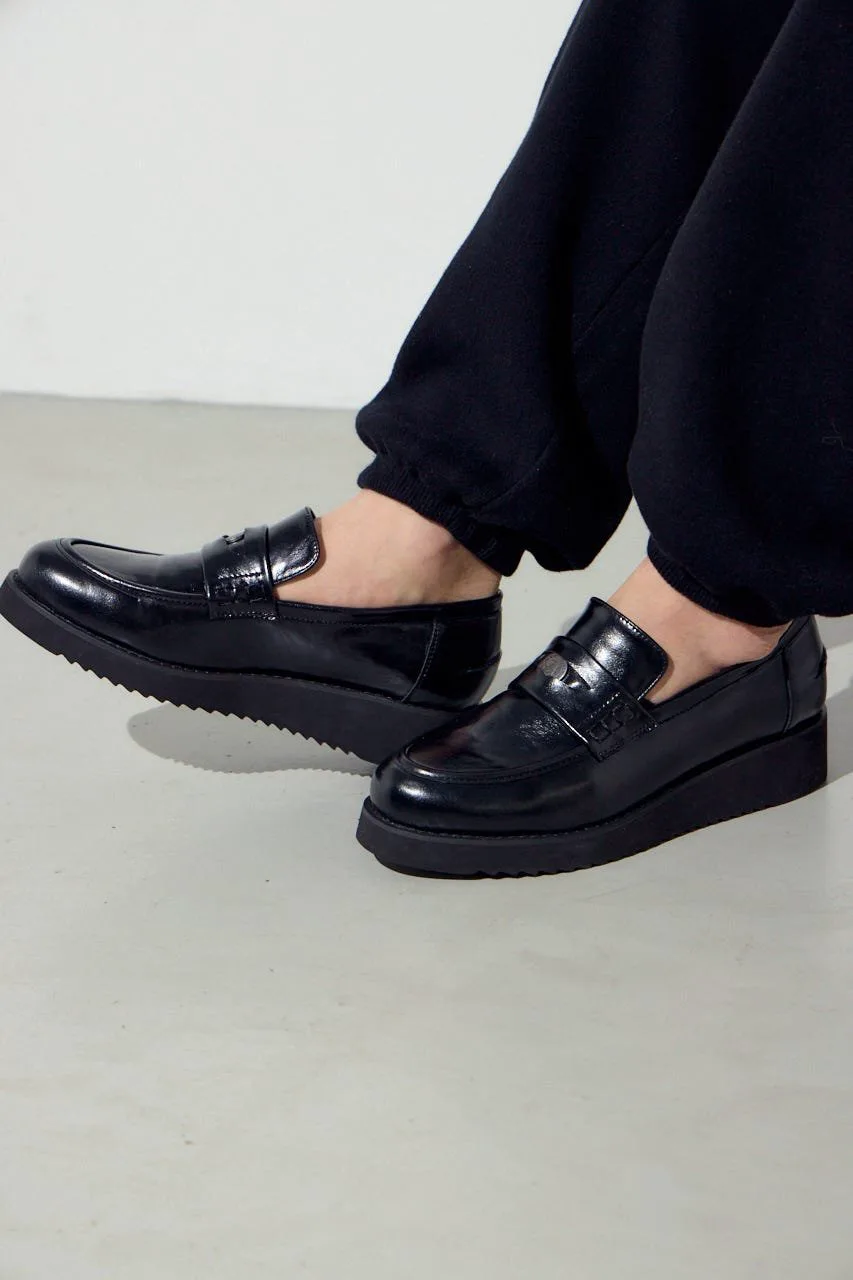 Лоферы с монеткой Azul By Moussy, BLK — фото 2