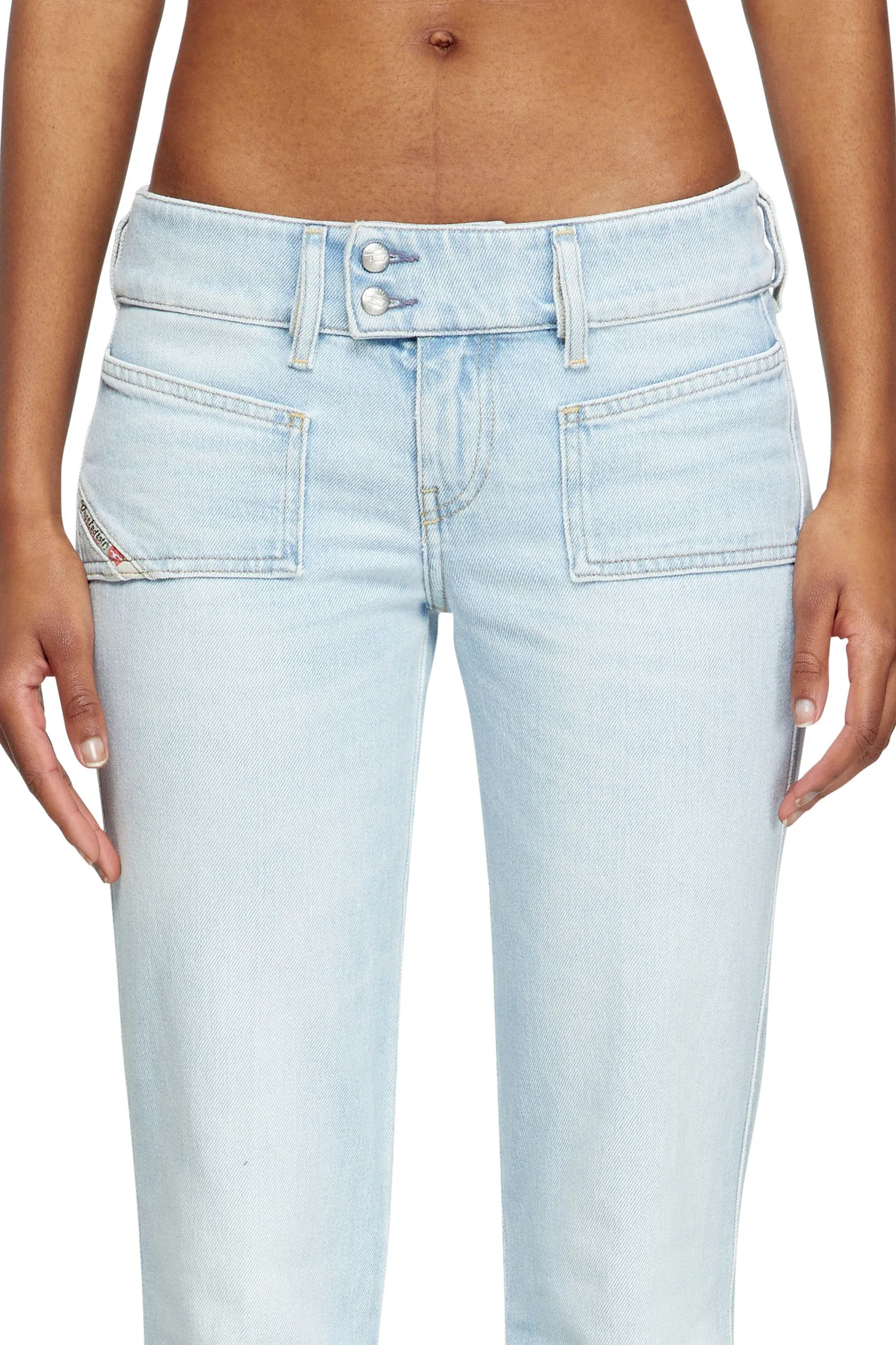 Женские джинсы-клеш D-HUSH L.28 Diesel, Light Indigo Blue — фото 3