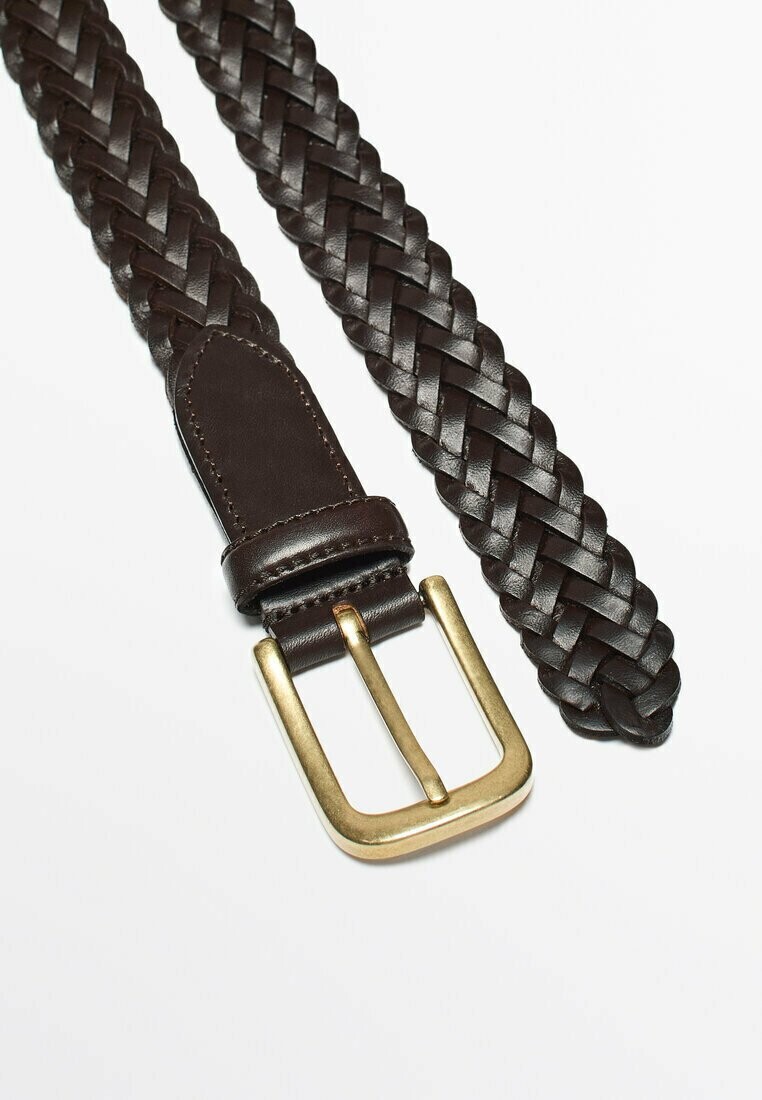 

Ремень Tumbled Massimo Dutti, темно-коричневый