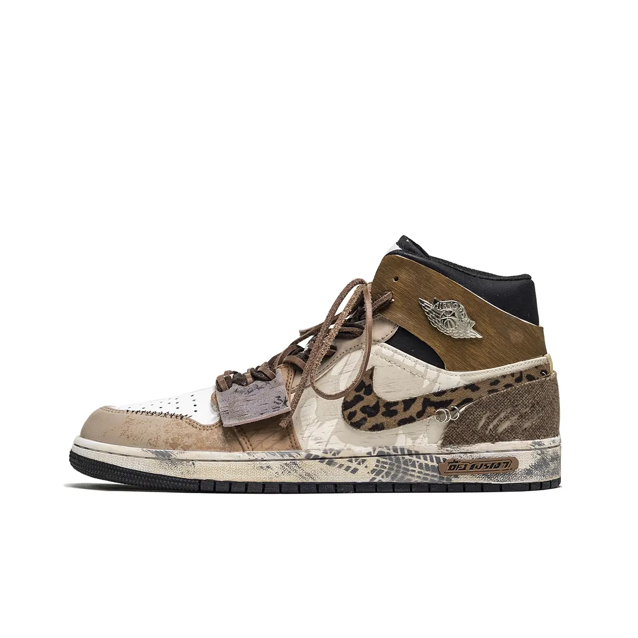 

Jordan Air 1 Vintage баскетбольные кроссовки мужские Mid top Brown/White
