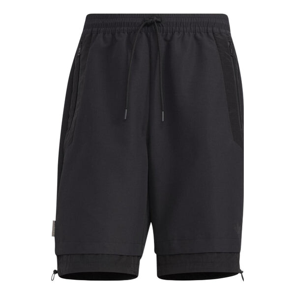 

Шорты men's solid color pocket lacing sports shorts black Adidas, мультиколор