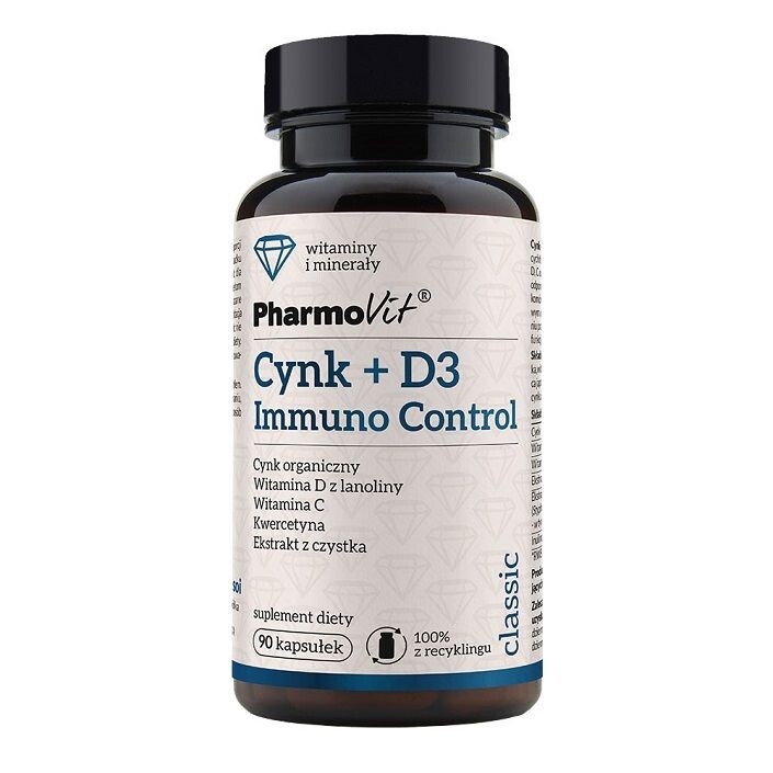 

Препарат, содержащий магний, кальций, витамин D и цинк Pharmovit Cynk + Magnez + B6 Active, 120 шт