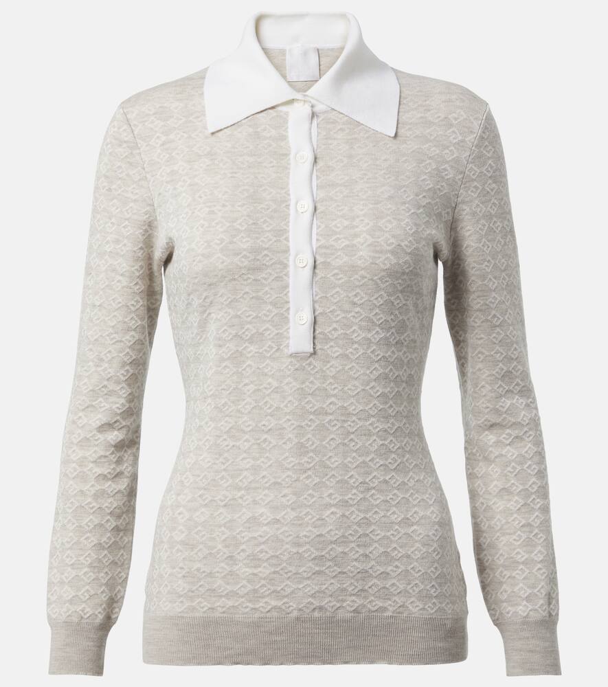 

Свитер-поло Monogram 72 из смесовой шерсти Givenchy, Beige