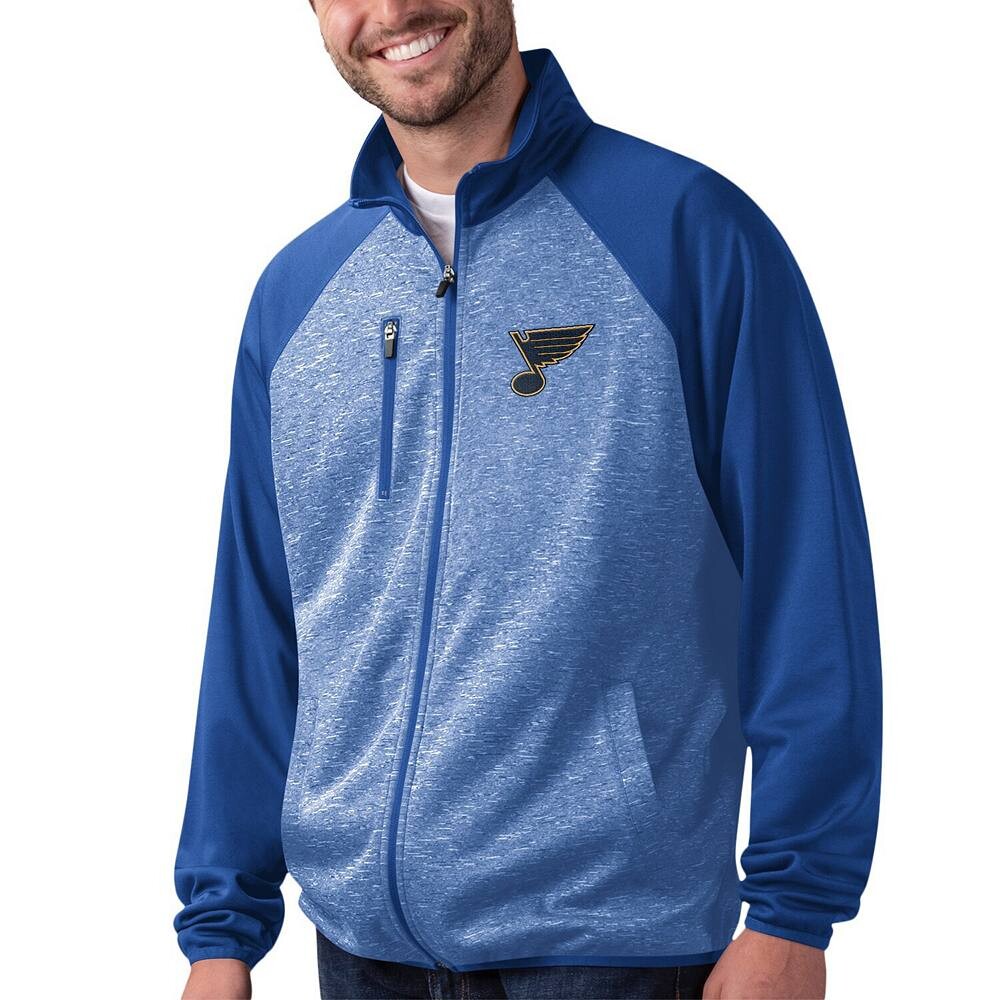 

Мужская спортивная куртка G-III Sports by Carl Banks синяя St. Louis Blues Runners реглан с молнией во всю длину, цвет Blu Blue