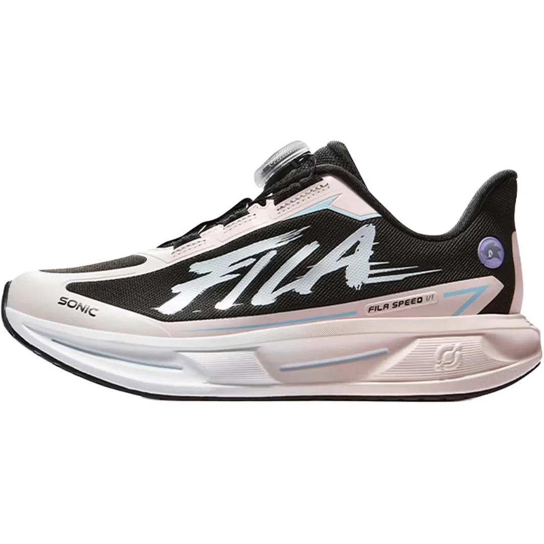 FILA KIDS SONIC x SPEED 6 Slip Resistant Abrasion Resistant Low top детские кроссовки для бега Black Pink