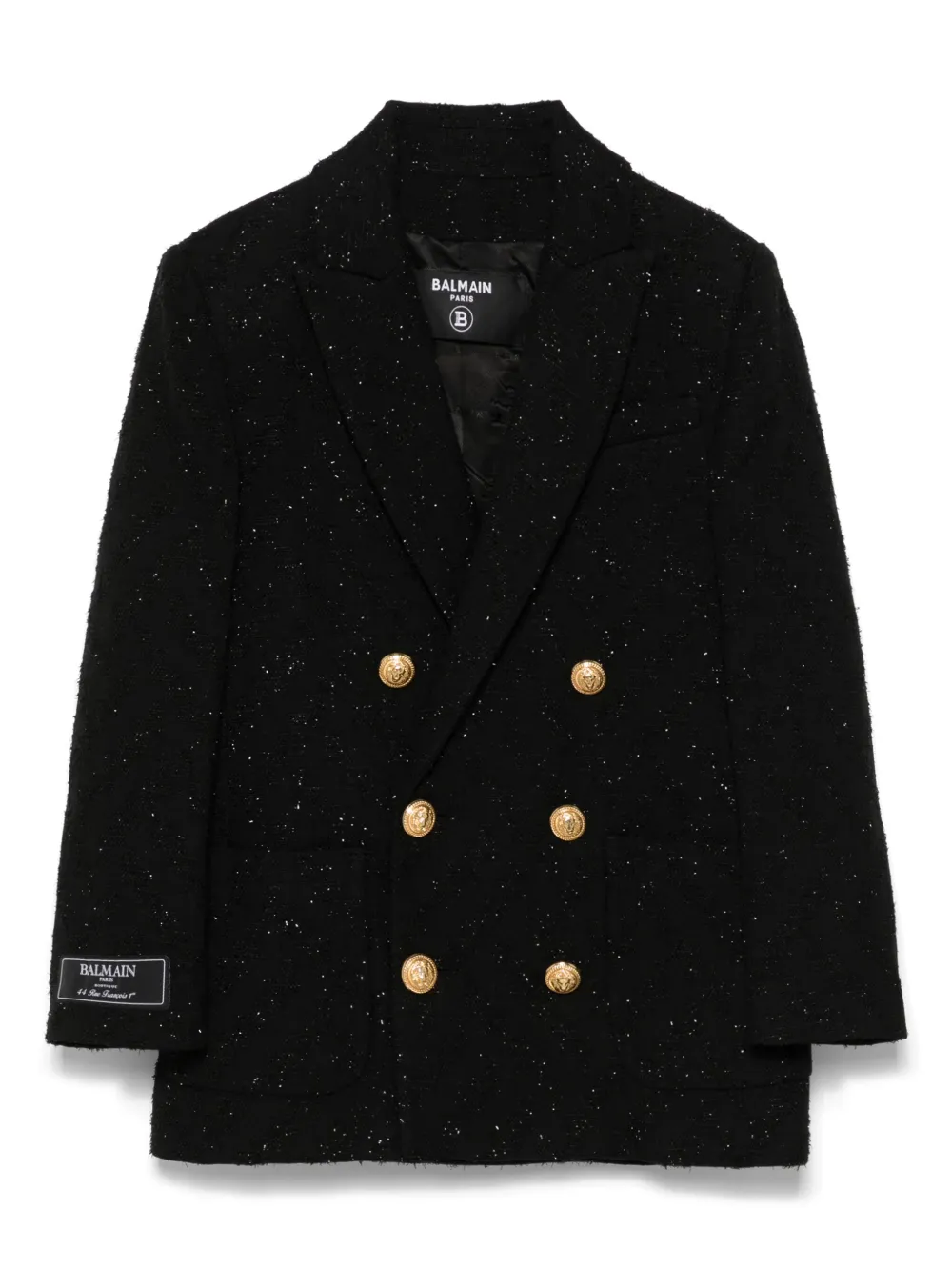 

Твидовая куртка Balmain Kids, черный