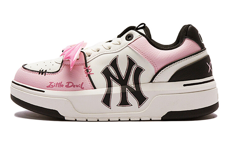 

Кроссовки MLB Chunky Liner Skateboarding Shoes Unisex Low-top Black/pink/off-white, розовый