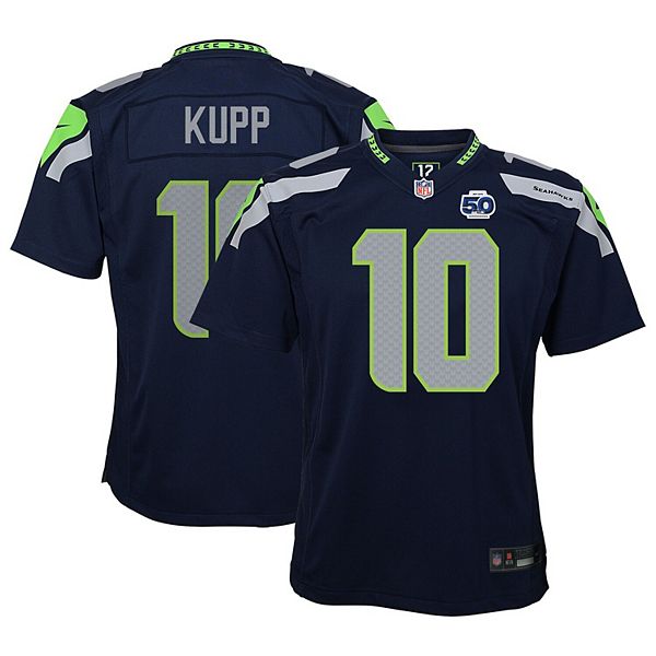 

Футболка Youth Cooper Kupp College Navy Seattle Seahawks 50th season Nike