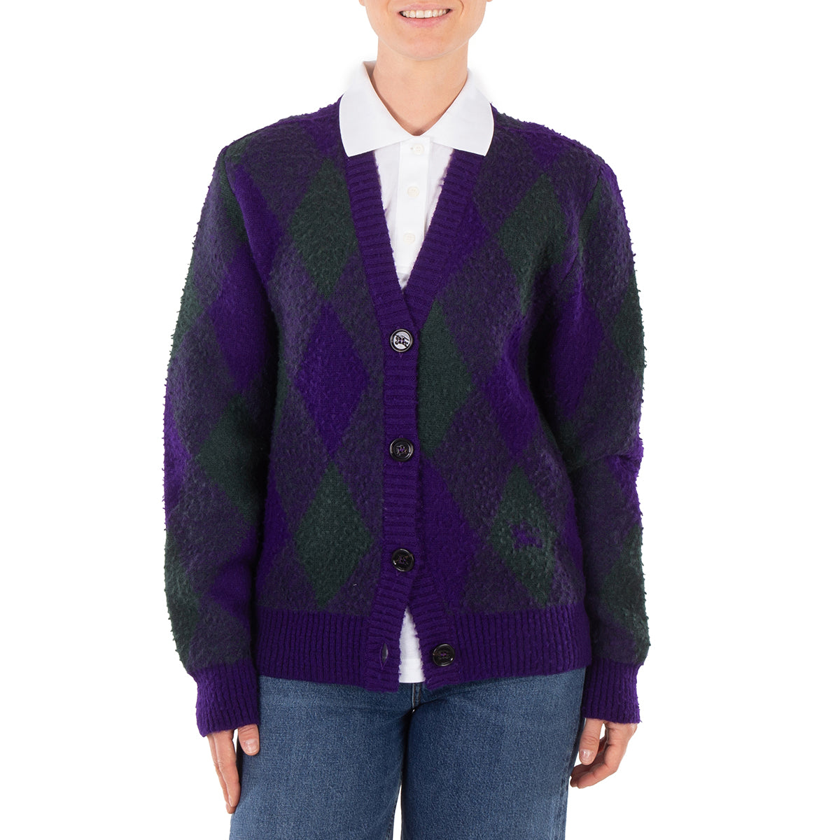 

Кардиган из шерсти с V-образным вырезом Burberry, Royal Ip Pattern