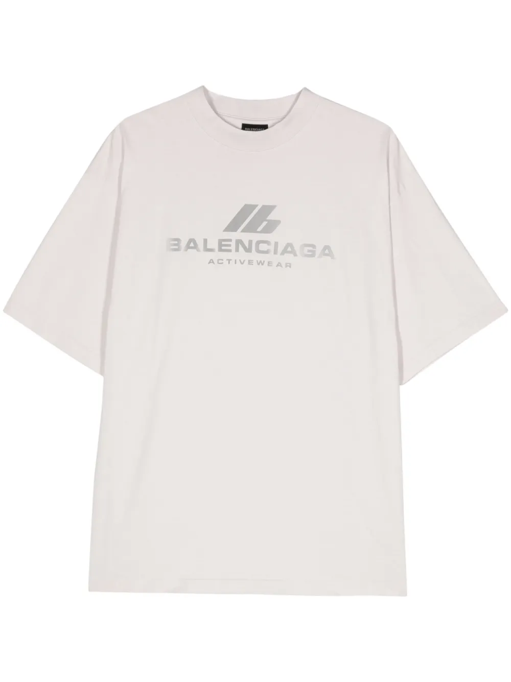 

Футболка со светоотражающим логотипом BALENCIAGA, белый