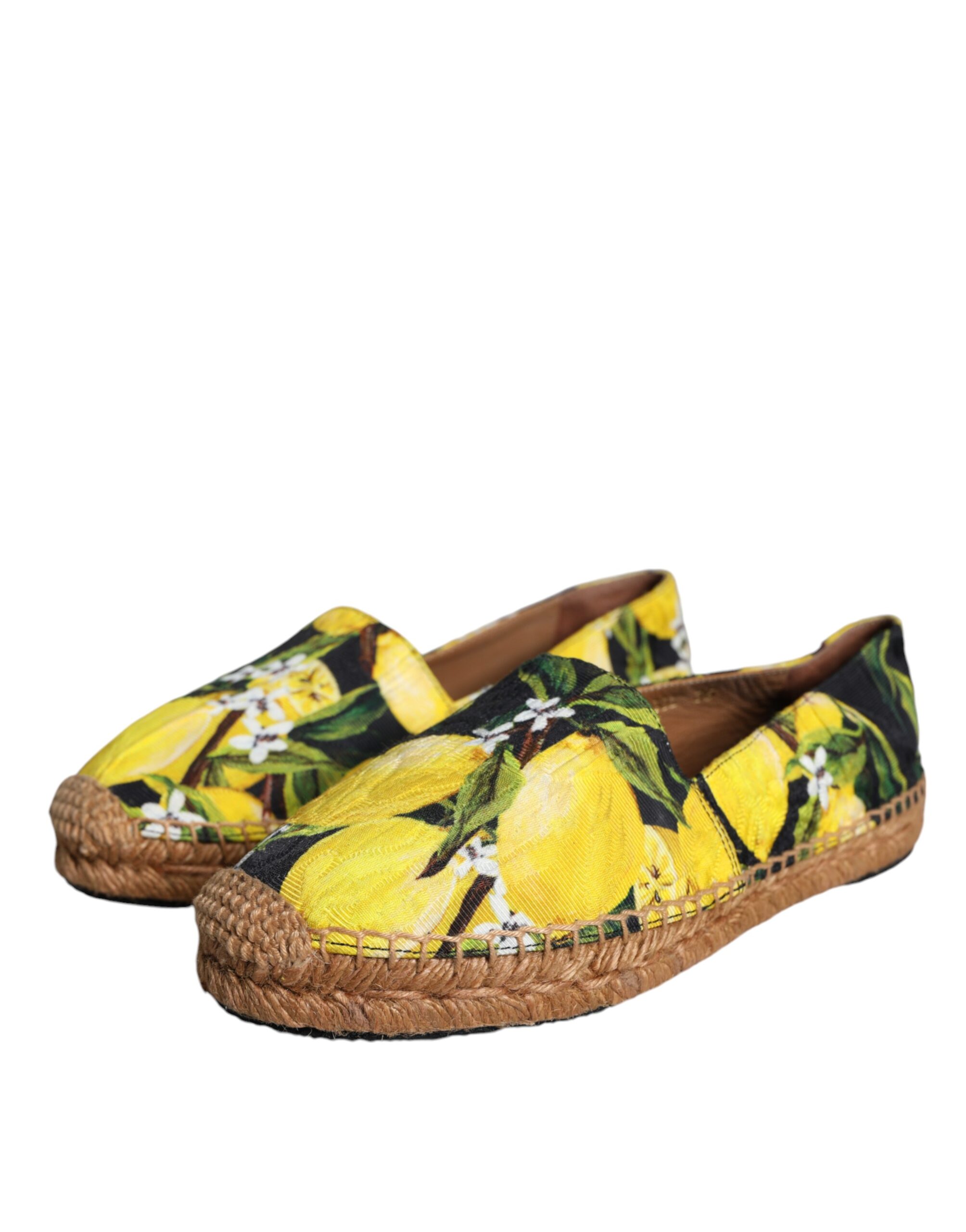 Разноцветные лимонные туфли-эспадрильи Slip On Dolce & Gabbana — фото 3
