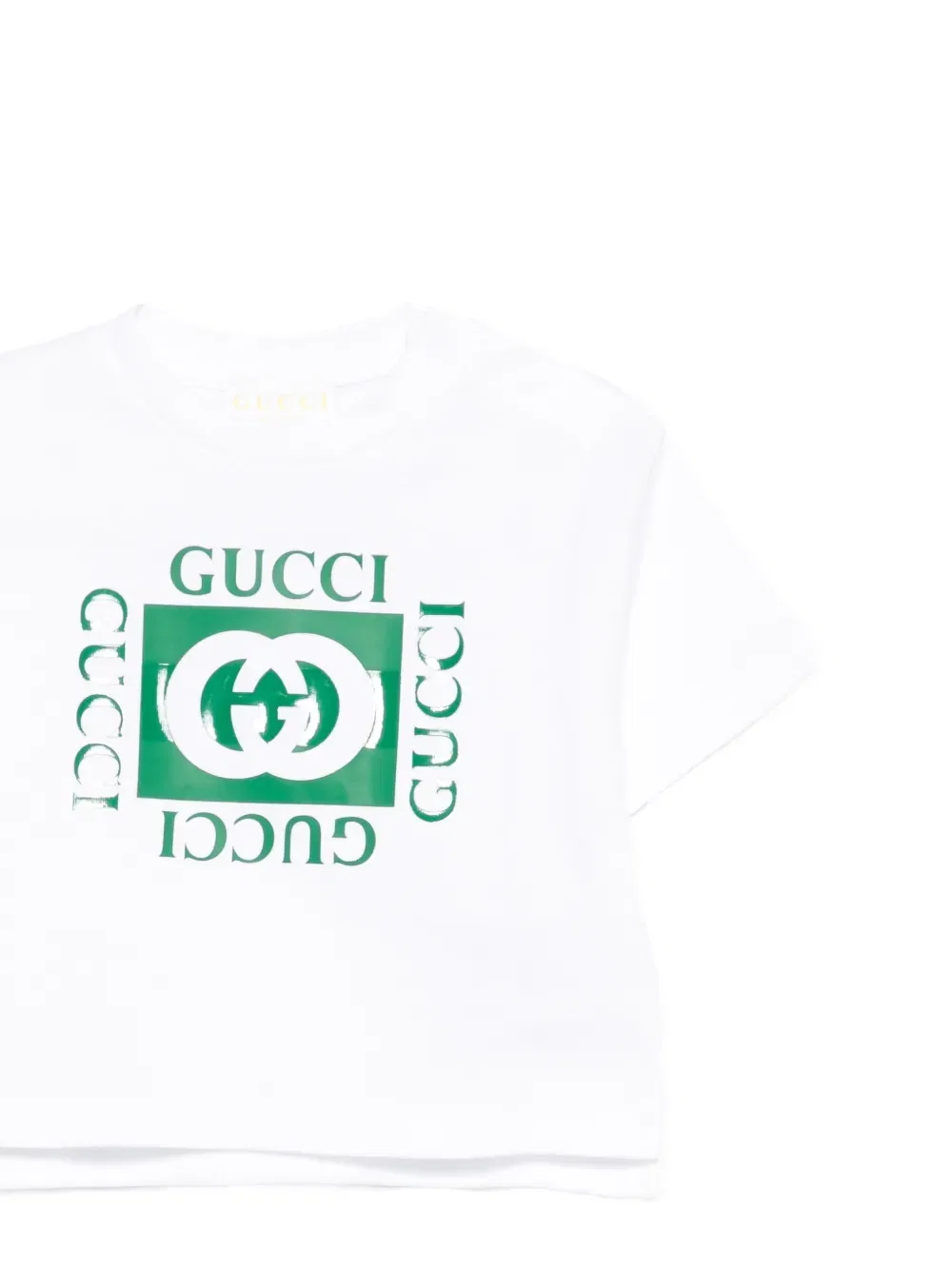 Футболка с логотипом Gucci Kids, белый — фото 3