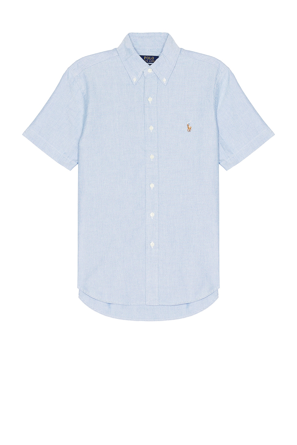 

Оксфордская рубашка с коротким рукавом в синем цвете Polo Ralph Lauren, BSR Blue