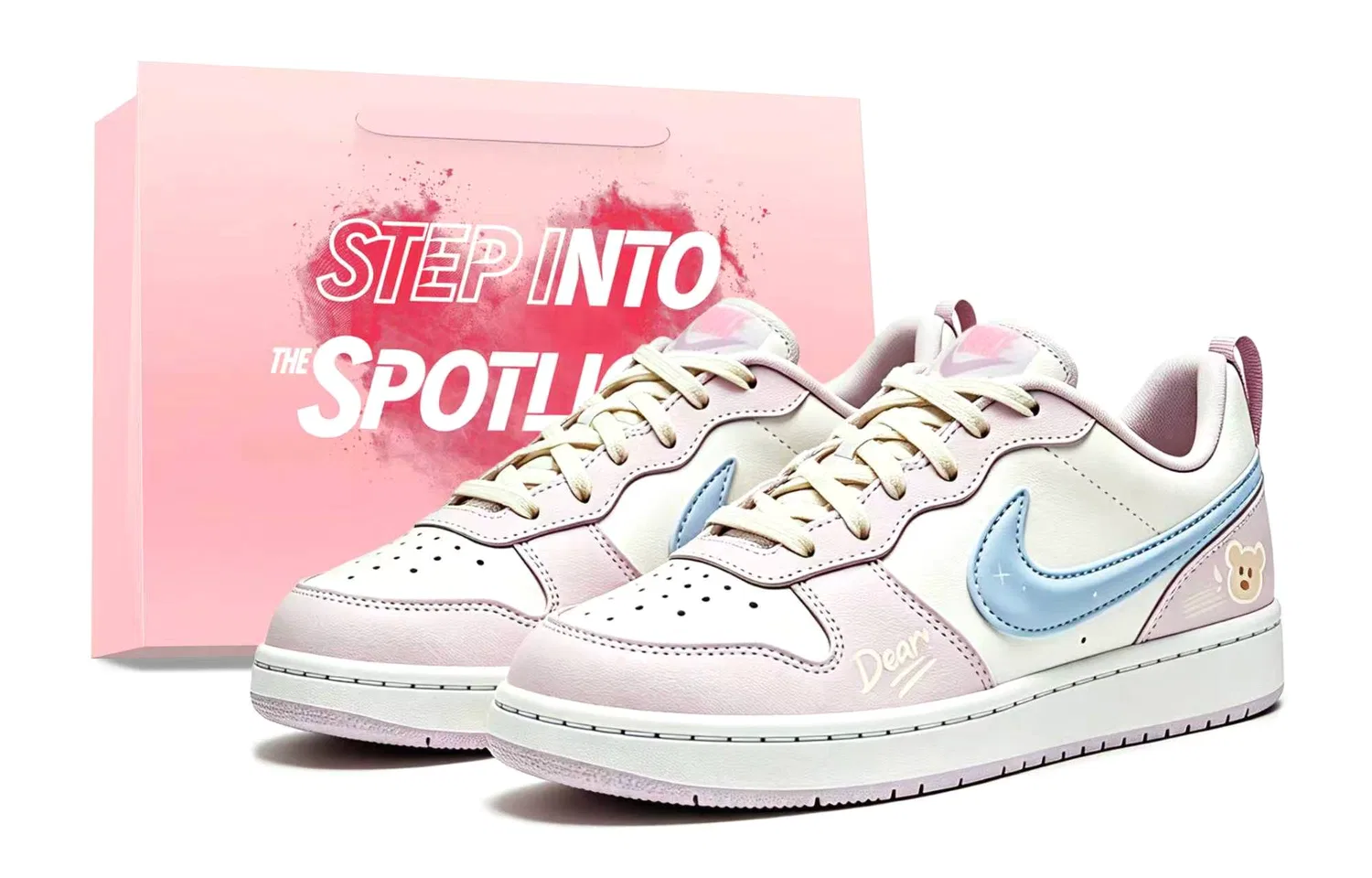 Кроссовки скейтбординговые Nike Court Borough Sweet Pink Bear