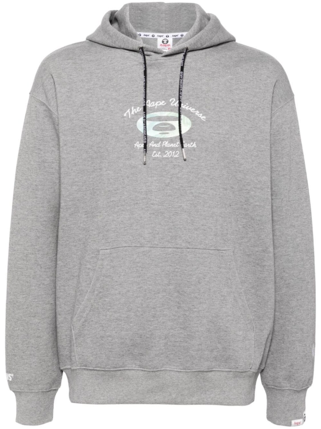 

AAPE BY *A BATHING APE худи с кулиской и логотипом, серый