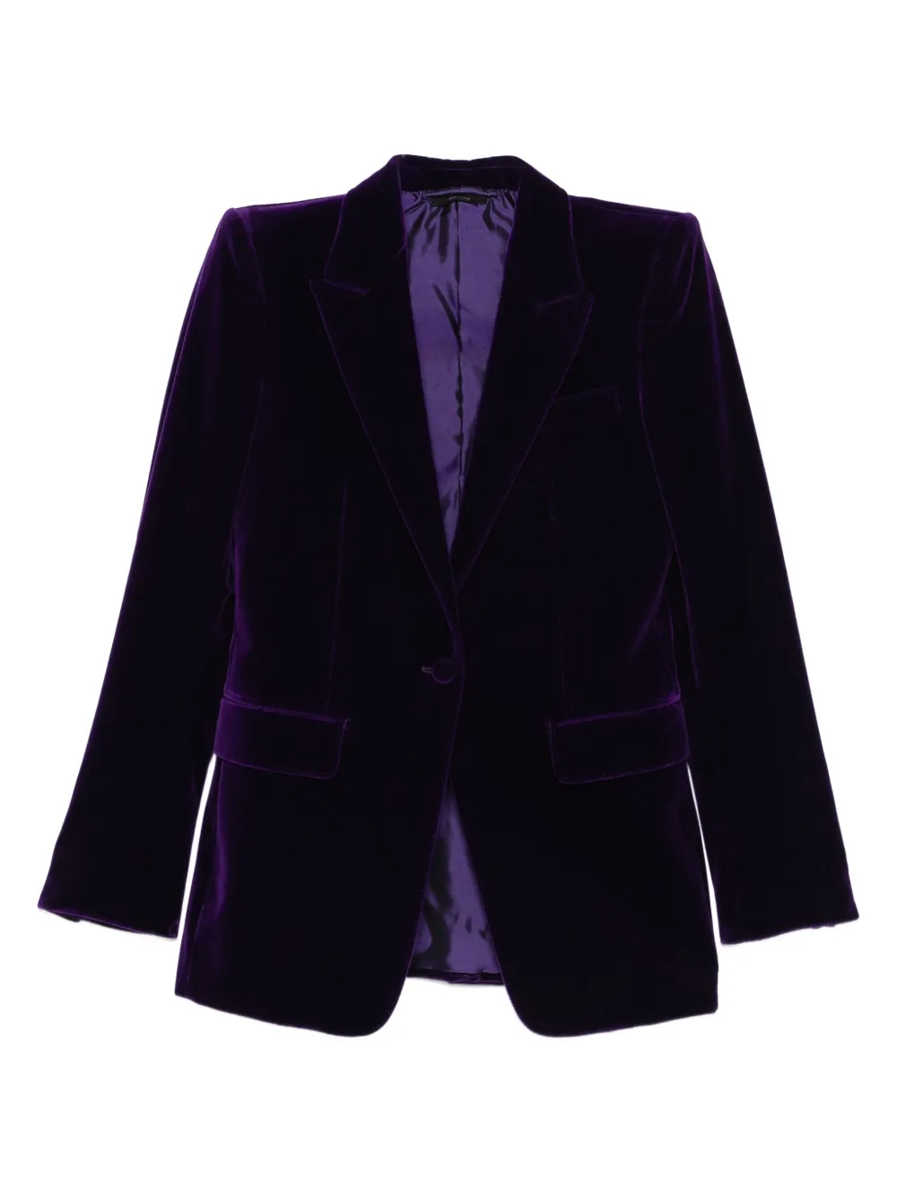 

Пиджак на пуговицу с карманом Tom Ford, фиолетовый