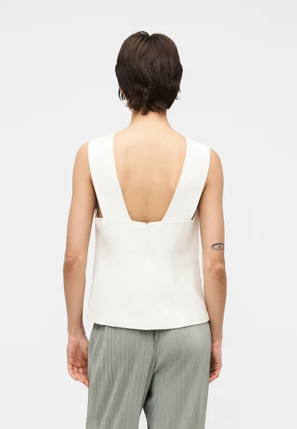 Блуза фактурная Calvin Klein, тофу — фото 3