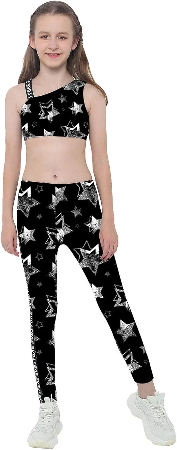 Детский спортивный костюм из топа и леггинсов winying, Black Star