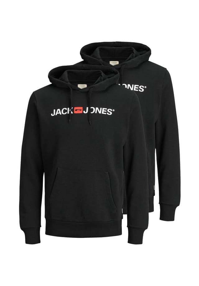 

Толстовка / толстовка с капюшоном 2 шт. в упаковке Jack & Jones, черный
