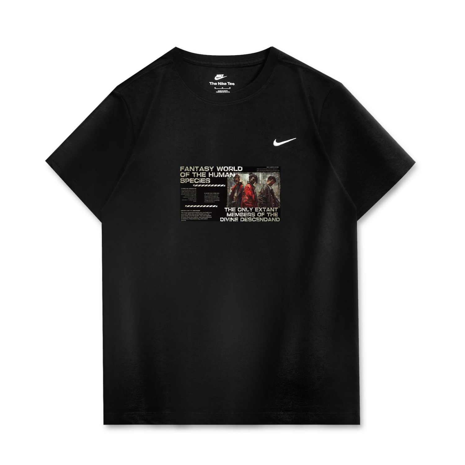 

Nike Спортивная футболка унисекс черная, Черный, Nike Спортивная футболка унисекс черная