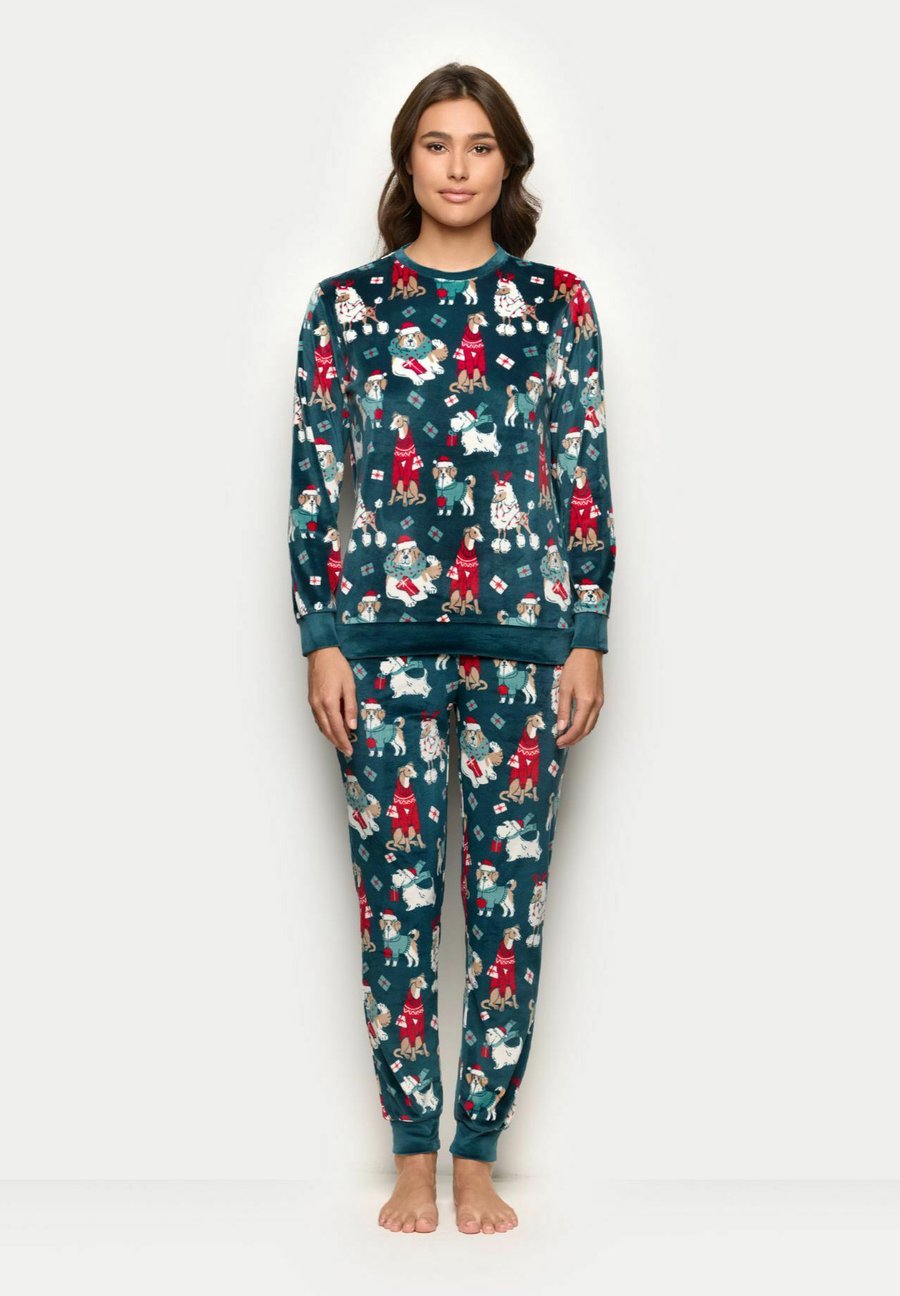 

Пижамный комплект Yamamay FAMILY DOGS SET, Dark Green With Print/Dark Green