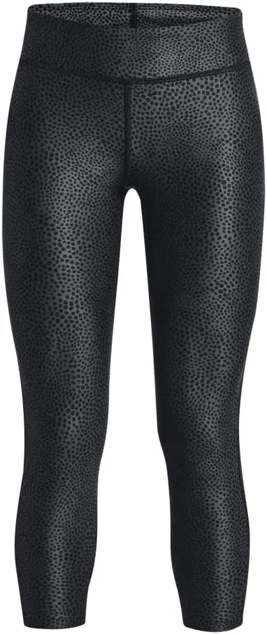 Брюки Under Armour HeatGear Armour с принтом до щиколотки для девочек, (005) Black//Black
