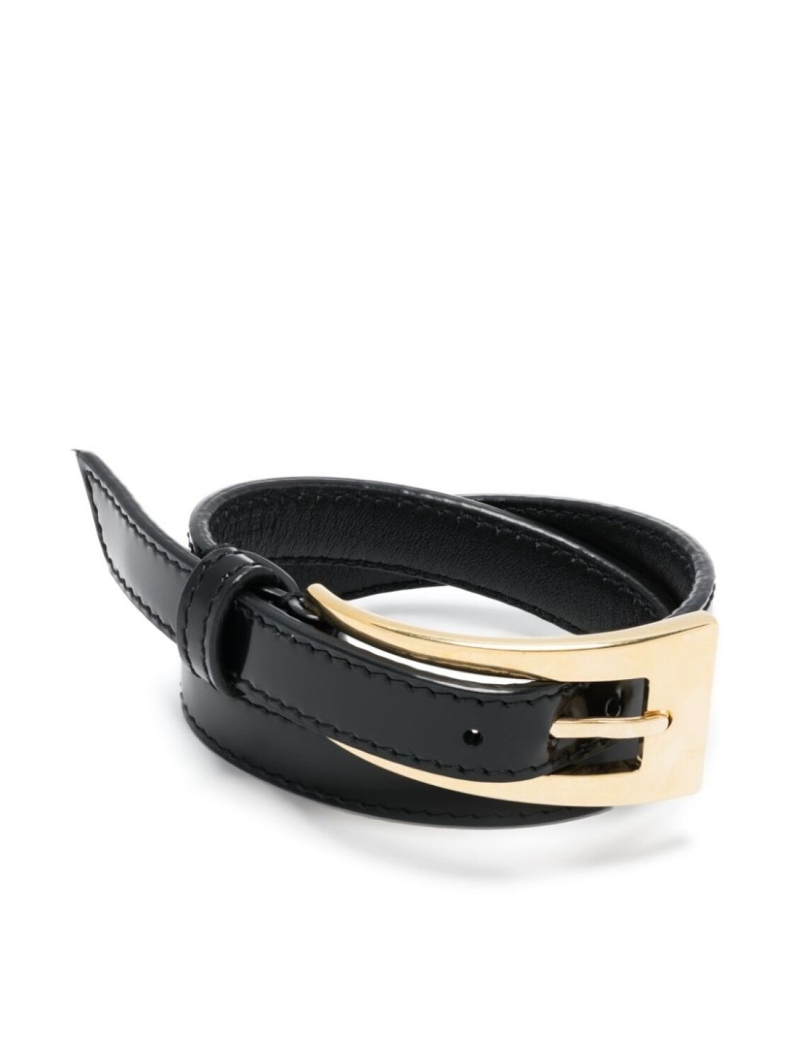 

Кожаный браслет Saint Laurent, черный