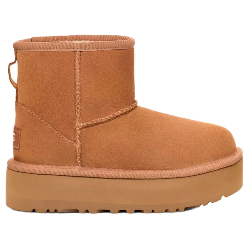Детские ботинки Ugg Kids DS´ Classic Mini замшевые на толстой подошве, коричневый — фото 3