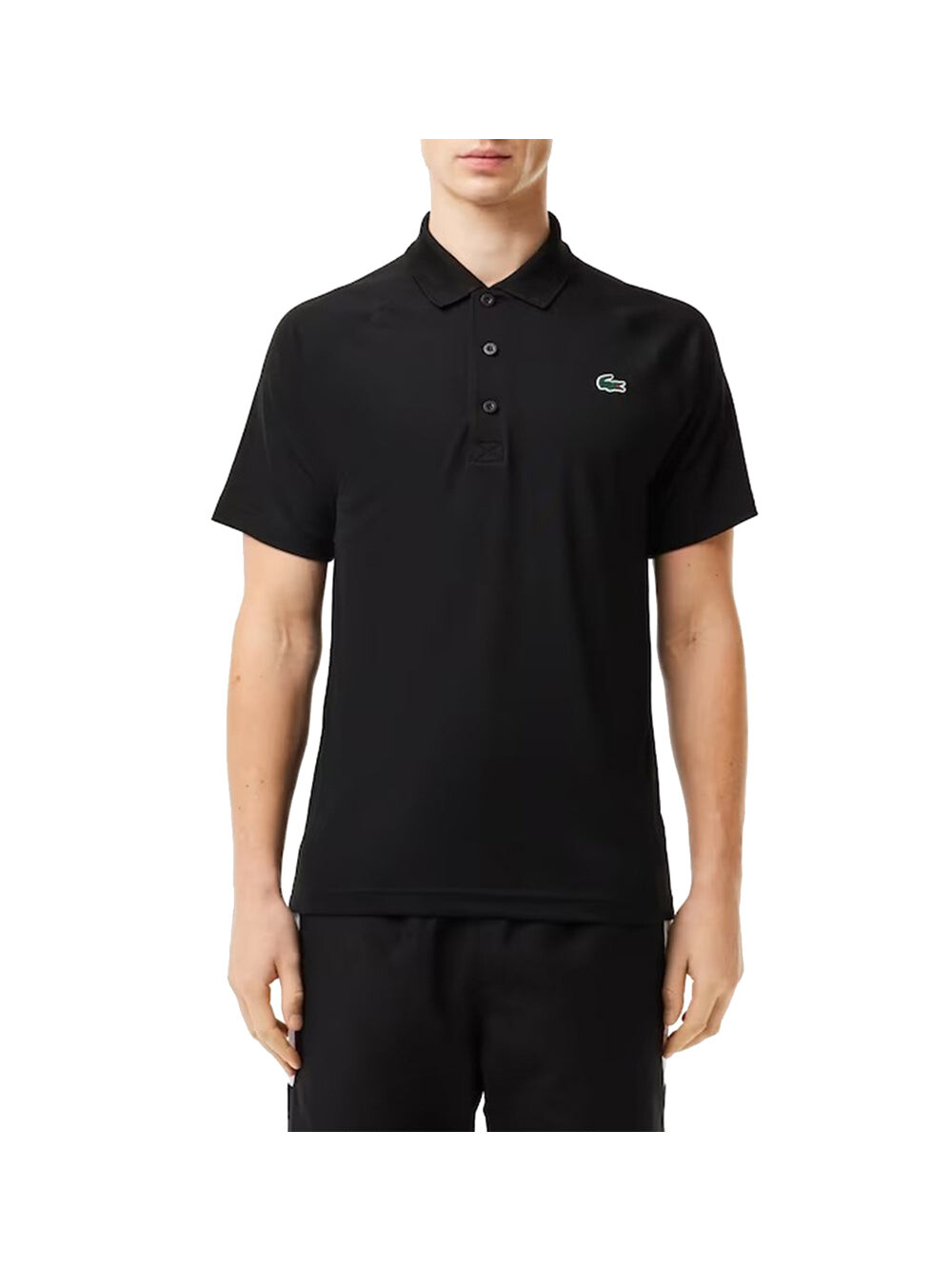 

Черная мужская футболка-поло Lacoste