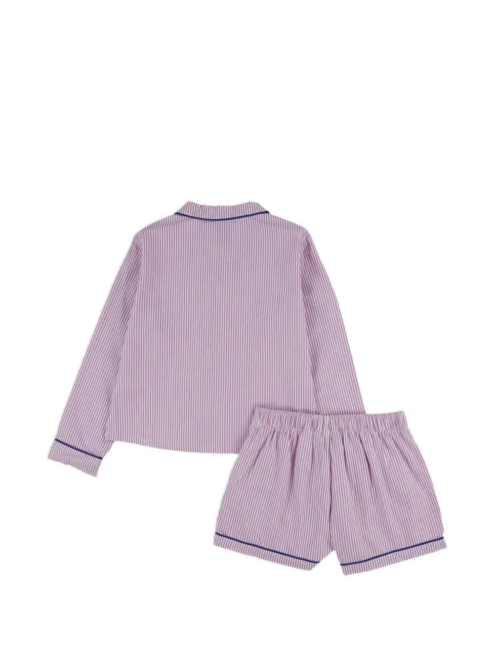 Пижамный комплект: рубашка в полоску с кантом Polo Ralph Lauren Kids, розовый — фото 2