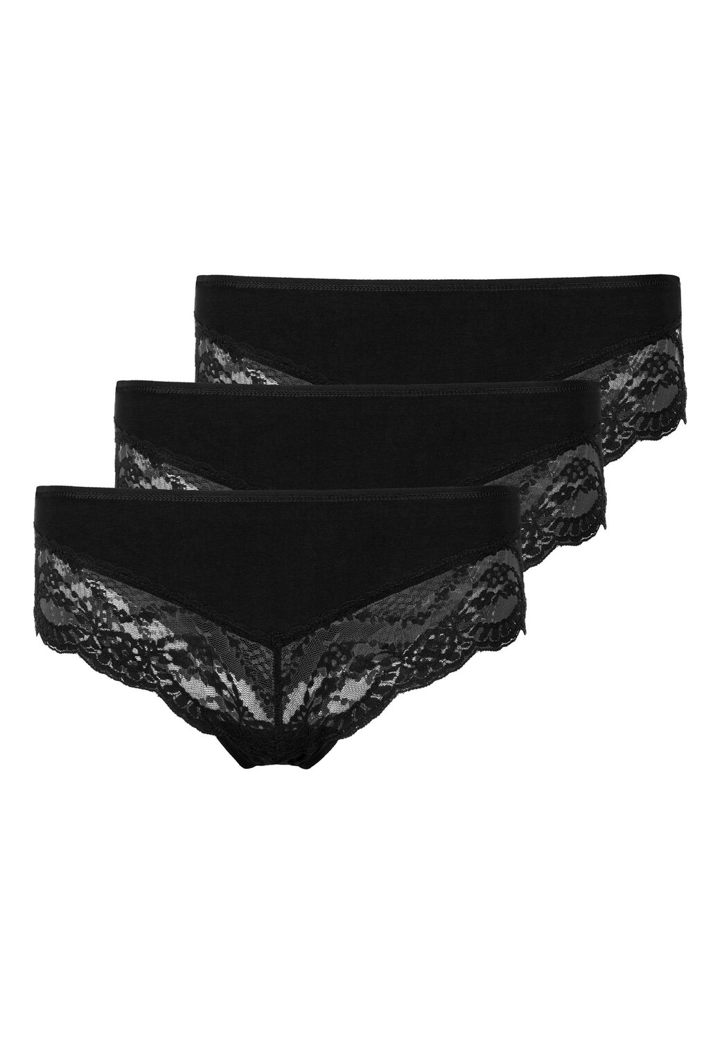 

Трусы SNOCKS Hipster mit Spitze aus Bio Baumwolle 3 шт, черный