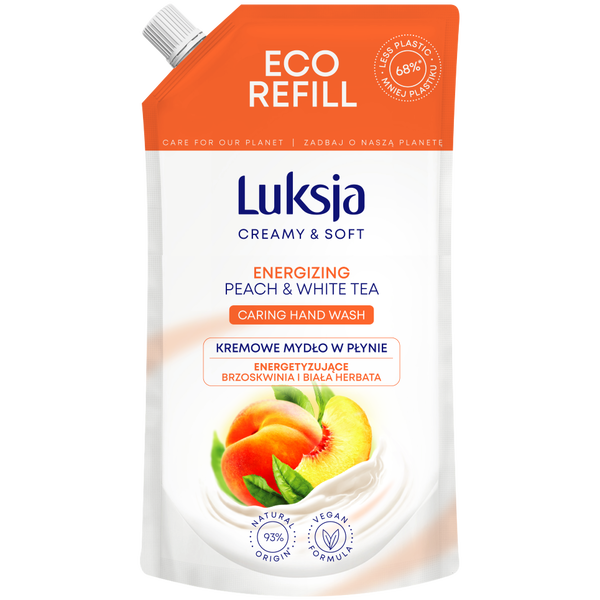 

Поставка жидкого кремообразного мыла, 400 мл Luksja Creamy & soft brzoskwinia i biała herbata