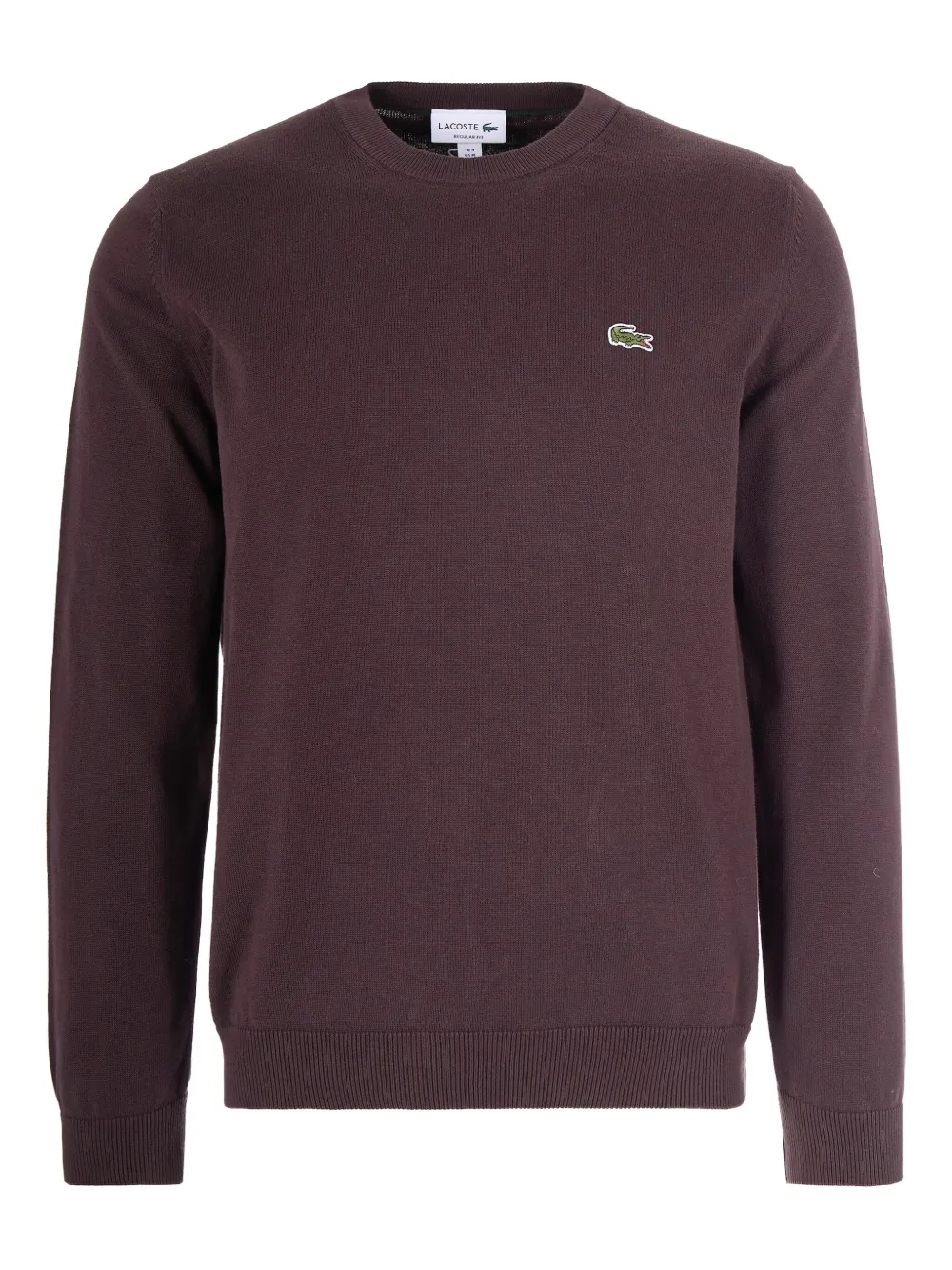 

Свитер с логотипом и круглым вырезом Lacoste, коричневый