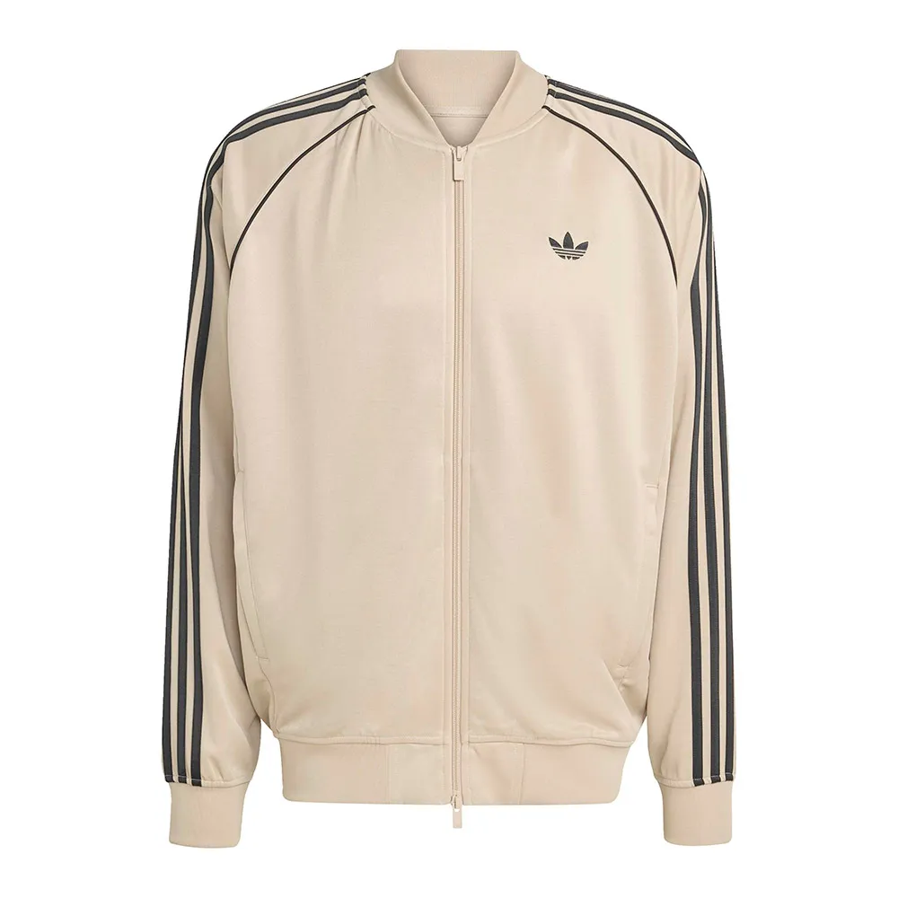 Толстовка adidas Originals SST Adicolor Classics свободного кроя на молнии, бежевый — фото 3