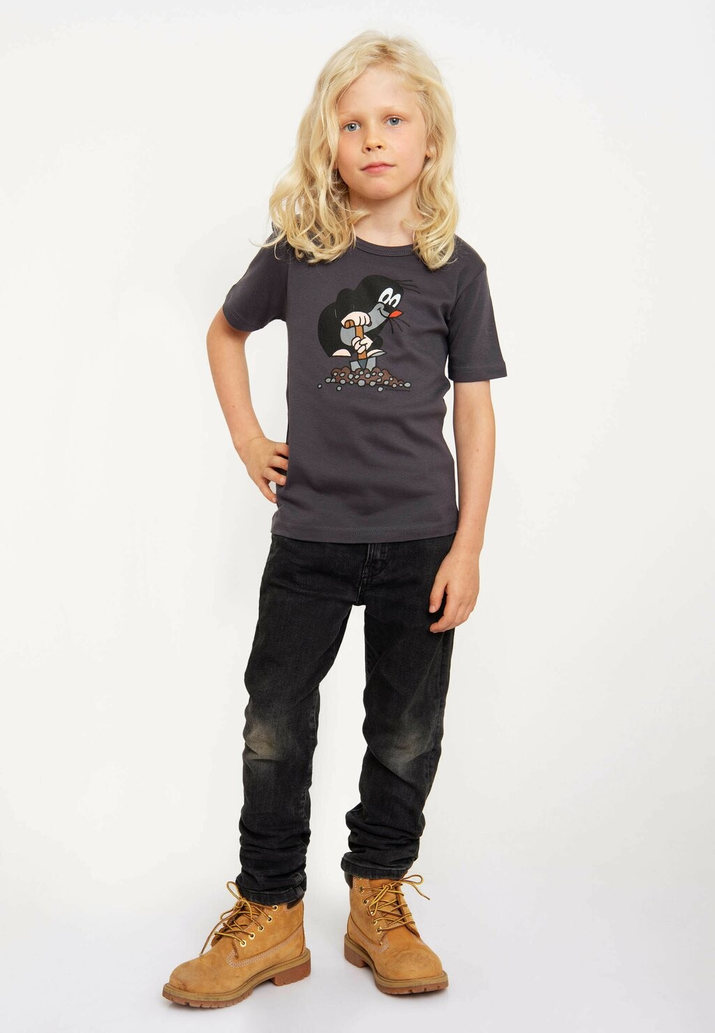 

Футболка с принтом MAULWURF DER KLEINE LOGOSHIRT, цвет blau grau