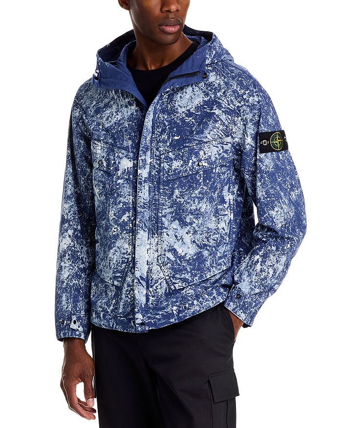

Короткая парка Stone Island, синий