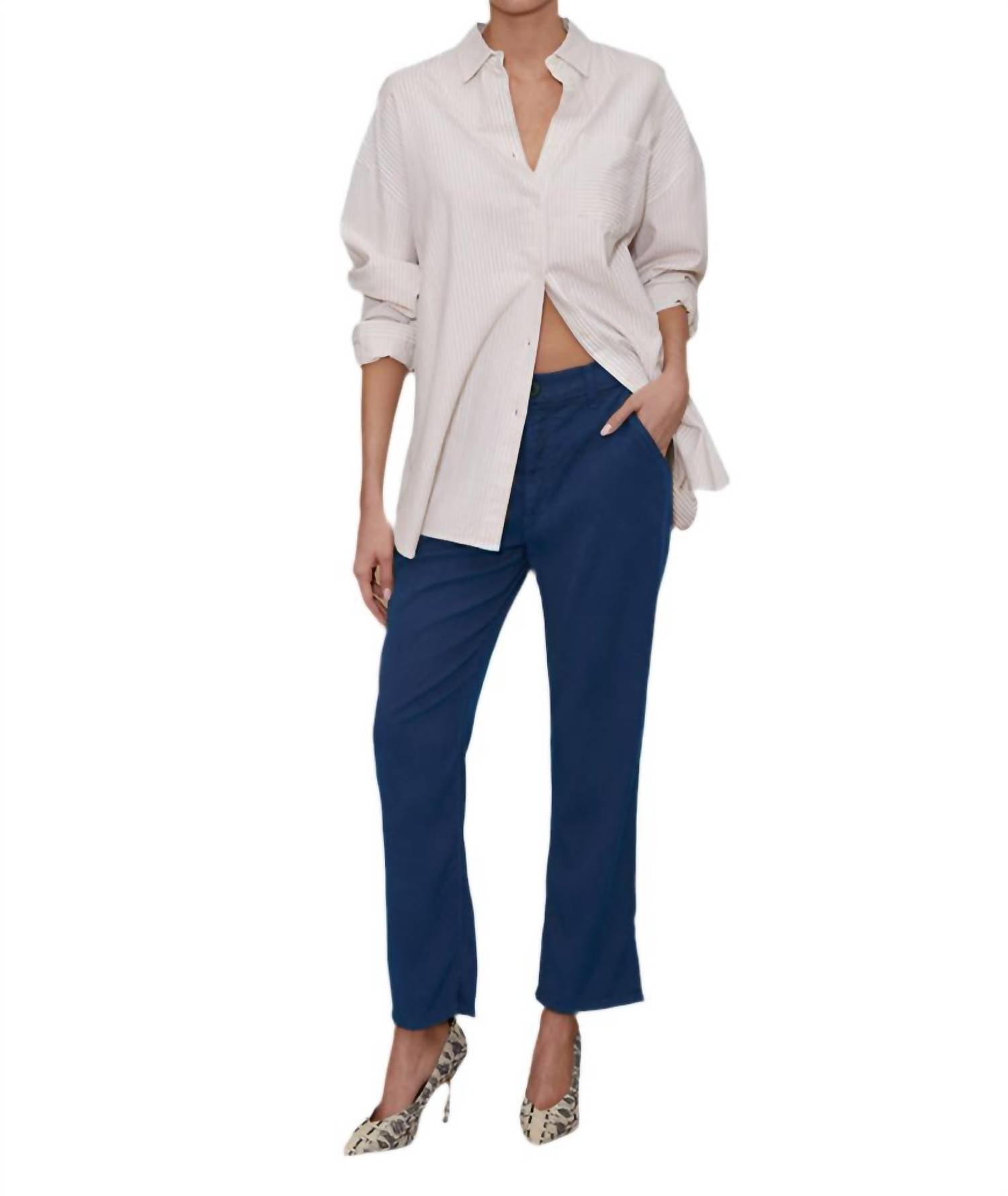 

Узкие брюки Sloane в цвете Sandwashed Navy Le Jean