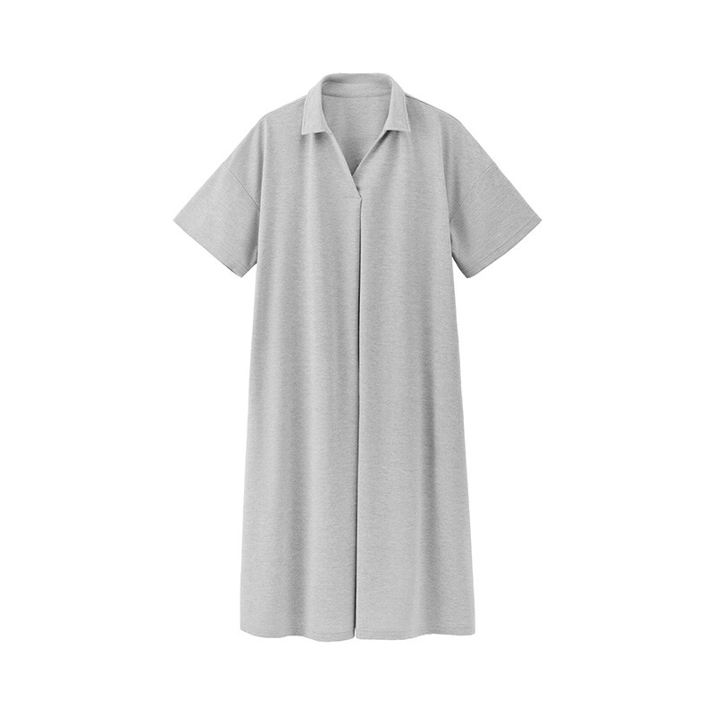 

Платье-поло Muji с воротником, черный