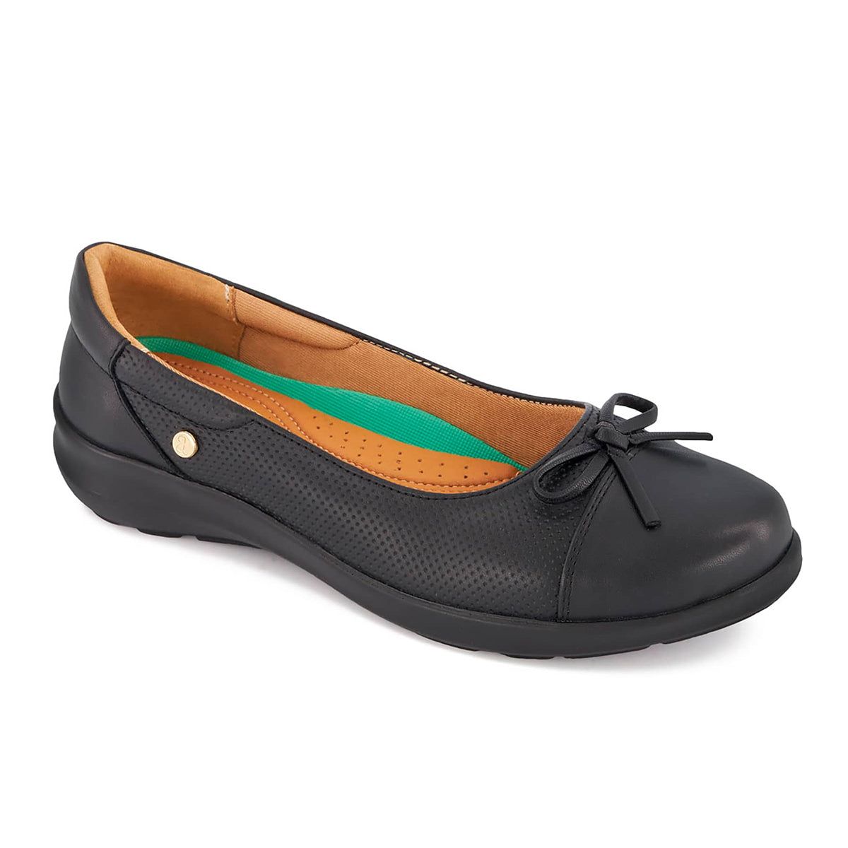 Балетки из кожи Andrea Ultra Comfort, черный