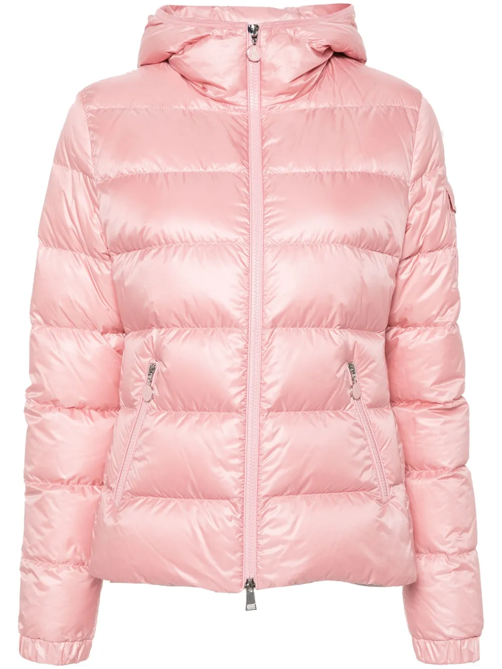 

Пуховик Gles с капюшоном MONCLER, розовый