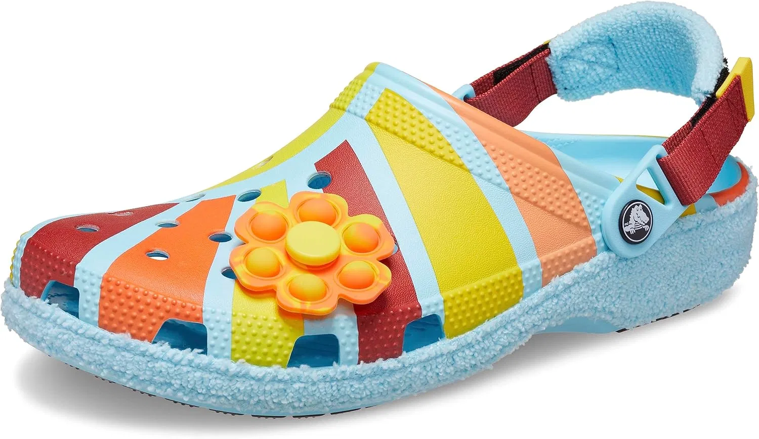 Кроксы Unisex Adult Classic Ro Adjustable Terry Clog Crocs, Arctic Multi
