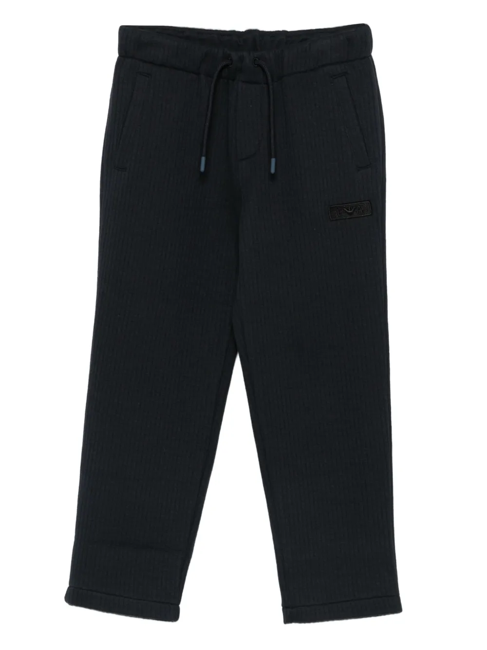 

Брюки в рубчик с кулиской Emporio Armani Kids, синий