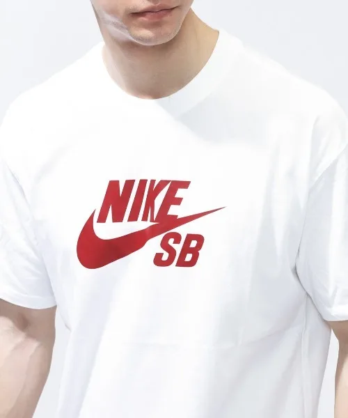 Мужская футболка Nike SB Logo с кулиркой белая