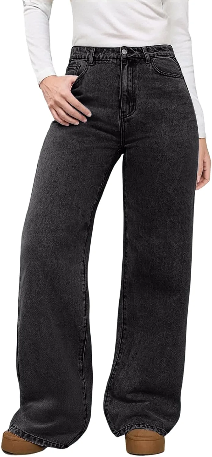 Джинсы Wide Leg женские Baggy High Waisted Casual