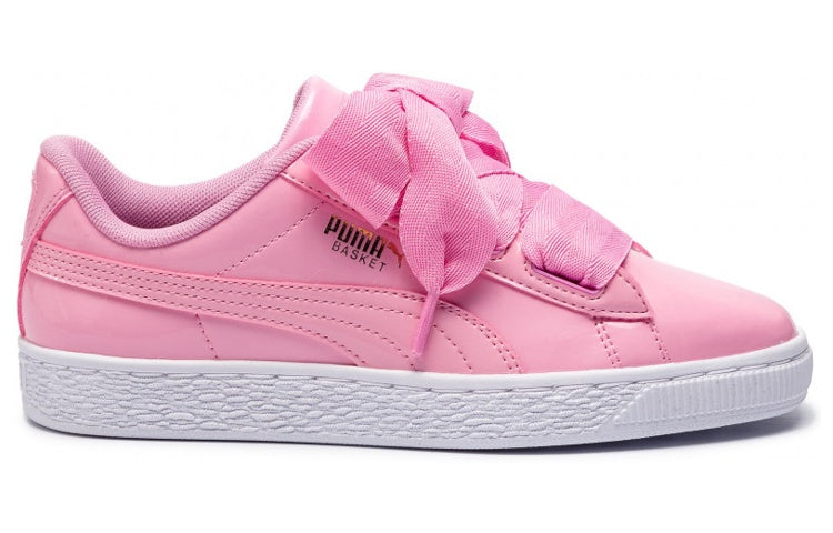 Кеды PUMA Basket Leather Heart Patent, розовый — фото 2