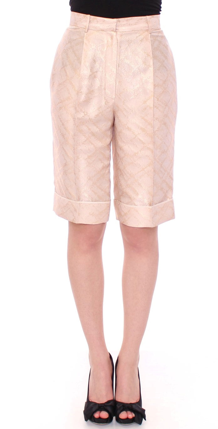 

Женские шорты Zeyneptosun Brocade выше колена, бежевый